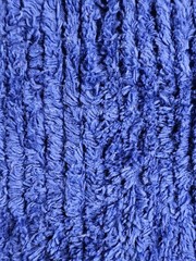 Cotton Terry Chenille Blue Sewing Fabric By The Yard BTY