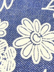Vintage Flower Printed Denim