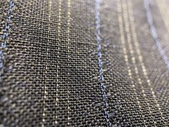 Durham Navy 30% Finest Mohair 70% Wool English Antique Stipe Suiting 2.8m 240g/m