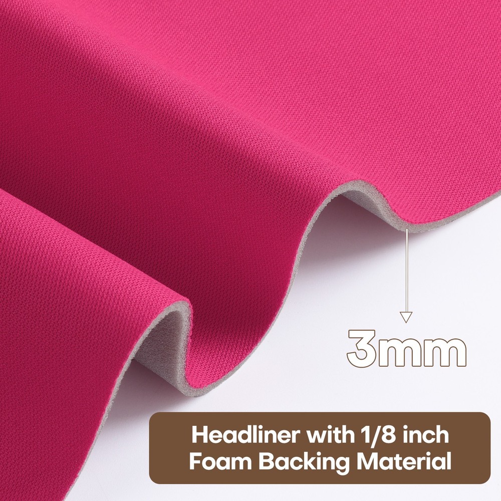60”W Pre-Cut Automotive Suede Headliner Fabric w/ Foam Back Car DIY Replacement