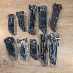 Denim Jean Waist Bands with Belt Loop for Crafts Sewing Accessories Pieces