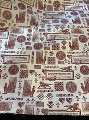 Jaftex Country Patriotic Americana Fabrics Red White Print 44 X 184 Cotton