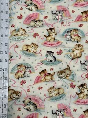 VTG Smitten Kittens (Michael Miller Fabrics) – Approx. 1/2 yard x 44”