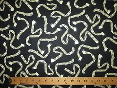 MEASURING TAPES TAPE MEASURES SEWING ITEMS WAVY BLACK COTTON FABRIC BTHY