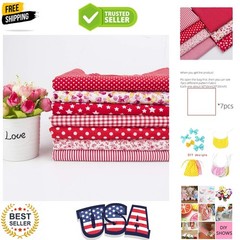 7 pcs 20″ x 20″ Cotton Fabric DIY Making Supplies Quilting Patchwork Fabric F…