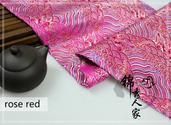 Chinese Japanese Wave Brocade Satin Silky Fabric Dress Clothes Cheongsam DIY