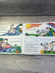 The Rainbow Zebra Book Fabric Cloth Baby Toddler Soft VINTAGE Colorful