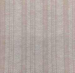 4.5 Yard Remnant of Taupe Embroidered Woven Stripe Home Decor Fabric
