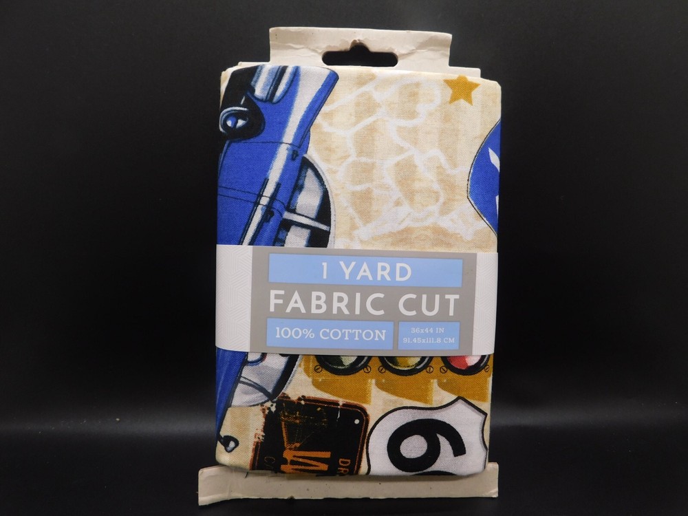 David Textiles 1 yard precut fabric 100% cotton 36x44in Interstate 95