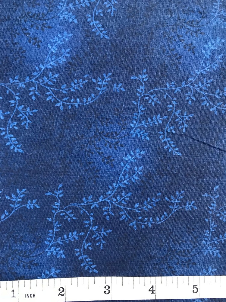 Tiny Vines Mottled Quilt Fabric – Navy Blue – Yard