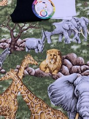 Lot Cotton Fabric Quilt Panel Cranston African Serengeti Safari Animal Patchwork