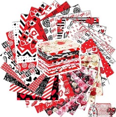 30 Pcs 10×10” Valentine Cotton Fabric Squares – Assorted Patterns for Crafts