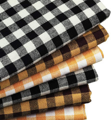 6 Pieces Thanksgiving Cotton Fabric Bundles 18 x 20 Inch Plaid Cotton Fabric Cra