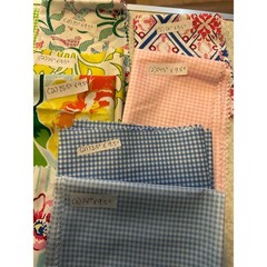 Floral Gingham Geometric Fabric Swatch Sample Packs Coordinating Colors 24pc Lot