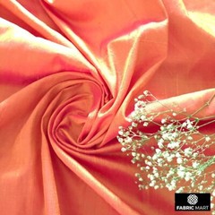 Pink, Yellow Silk Dupioni Fabric By The Yard, 41 inches width Pink Silk Fabric