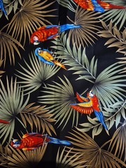 Trans Pacific Textiles Black Hawaiian Floral Fabric 44″ wide. Price is per yard