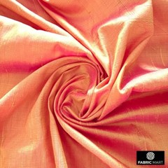 Pink, Yellow Silk Dupioni Fabric By The Yard, 41 inches width Pink Silk Fabric