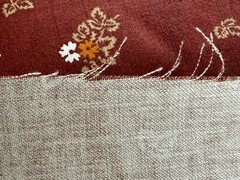 Kenmill Brown Orange Leaf Upholstery Fabric ~5 Yd x 54”-Autumn Fall Decor