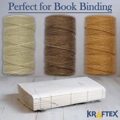 Waxed Thread 3X Wax Thread, 65 Yardx0.8mm String, Cream, Tan and Brown