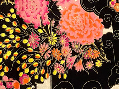 Alfred Shaheen for Free Spirit Westminster ~Asian Blossoms Cotton Fabric 1.5 yds