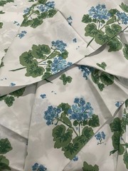 $158 Matouk Italy New 500TC Cotton Percale 120” Geranium By YARD Fabric Blue