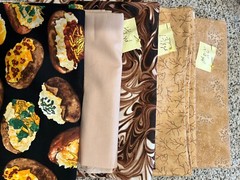 Fabric Bundle Quilters Quality Cotton Warm Earthy Tones Potato Print