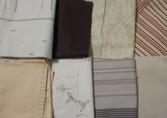 5 lb 1 oz Box of Assorted Fabric Scraps – Browns, Blacks, Whites FSBTB143
