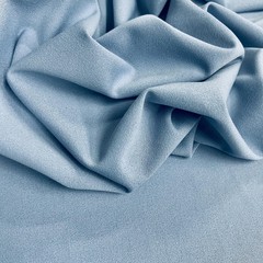 Chey DUSTY BLUE Stretch Crepe Scuba Techno Knit Polyester Spandex Fabric for Bo