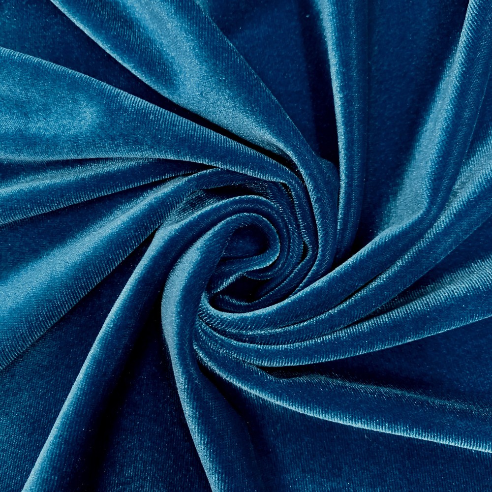 Princess DENIM BLUE Polyester Spandex Stretch Velvet Fabric for Bows, Topknots,