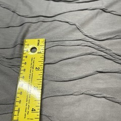 Three Dimensional Textured Pleated Unique Gray 60″W Fabric Lot of 5 Of Yards $15