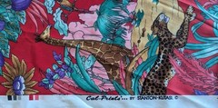 Cal Prints by Stanton-Kutasi Fabric, Red Jungle Print, 58″ x 108″, 3 Yards