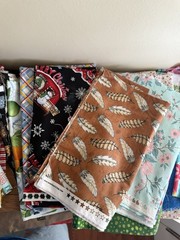 Vintage Mixed Lot Pieces Floral Fabric Ditzy Colorful Scraps Assorted