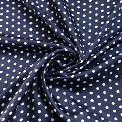 58” Wide Cute Polka Dots Material Satin Charmeuse Soft Lining Scarf Diy Fabric