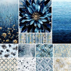 Studio E – Behind Blue Eyes – 44″ Flower Power Panel – Peacock