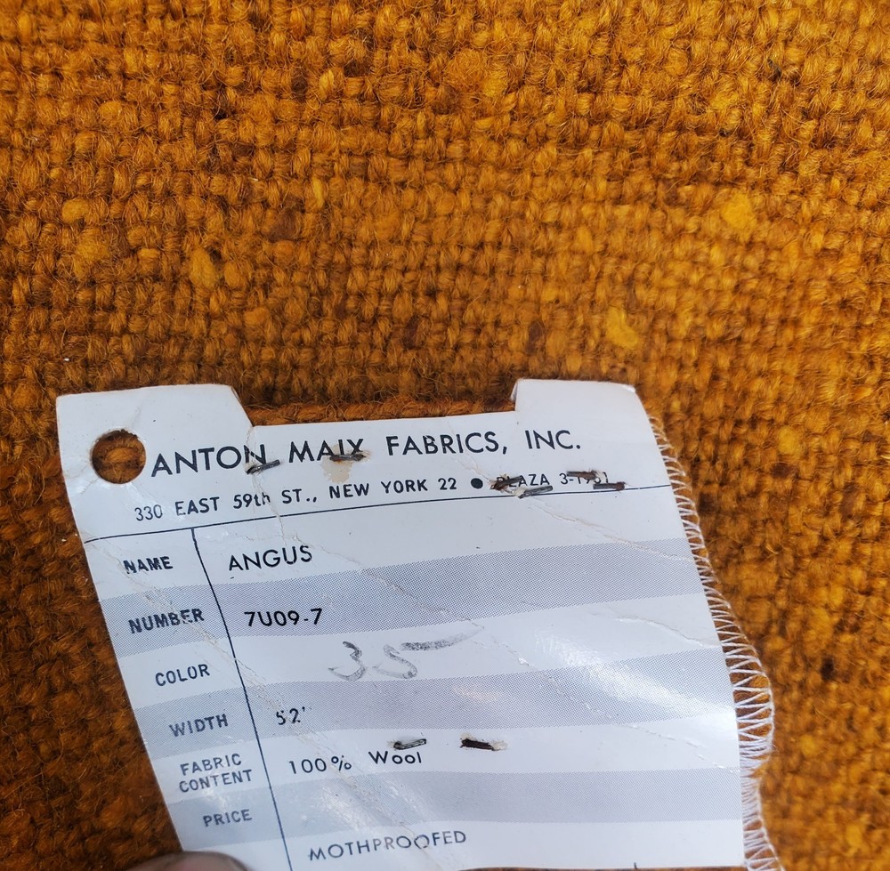 Vintage Anton Maix Inc. Angus 100% Wool Fabric 52″ (7U09-7) Germany
