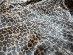 Genuine Hair-On Hide Leather Cheetah Leopard Print Glossy Upholstery Designer