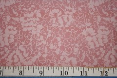 LIGHT PINK FLOWERS AND LEAVESES ON PINK – 100% COTTON FABRIC