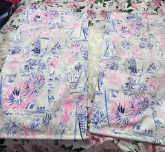 LILLY PULITZER Fabric Lot 2 Sea To Shining Sea 37”L x 19”W Canvas Panels 🩷💙