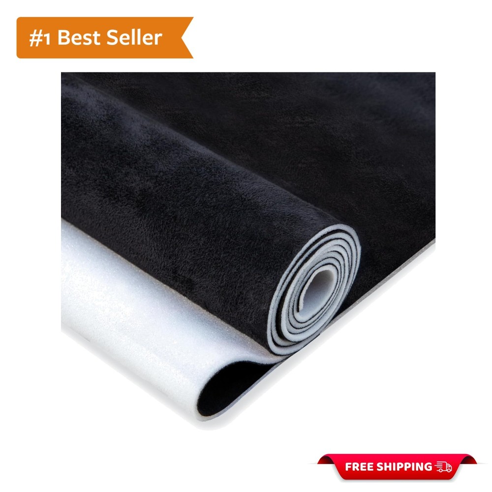 Black Faux Suede Auto Headliner Fabric 36″ x 60″ for Luxurious Interiors