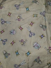 Lot Of 4 Pieces Of Sewing Ephemera Themed Fabrics, Hoffman, Dan Morris Etc Read