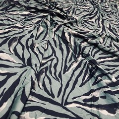 Gray Zebra Animal Print Stretch Spandex Fabric 60″ by Yard for Swimwear