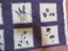 WILD IRIS PANEL FLORAL HOLLY TAYLOR MODA FABRIC PURPLE CREAM #6870 2/3 YD