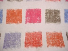 4-3/4Y Groundworks 2422-GWF Batik Squares Printed LinenDrapery Upholstery Fabric