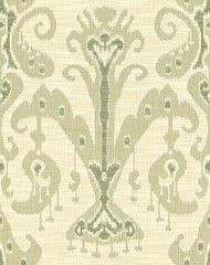 Kravet Light Green Beige Ethnic Ikat Upholstery Fabric 4.90 yd (31446-135)