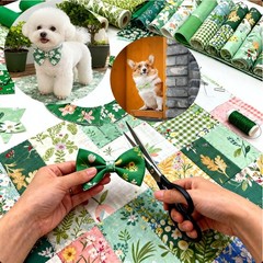 40 PCS 2.5×20 Inch Green Cotton Jelly Roll Fabric Strips Quilting #GR