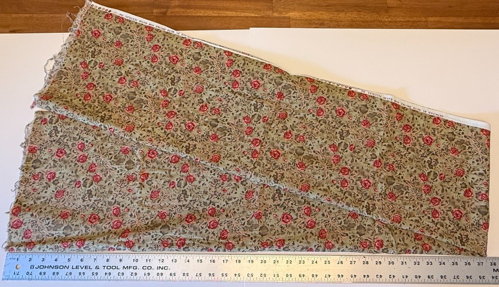 Beth Bruske for David Textiles Floral Rose Cotton Fabric 2+ Yards Uncut Quilting