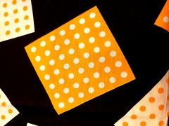 VINTAGE 1970’S DOT PATTERN FABRIC — 45″ WIDE X 108″ LONG — NEW