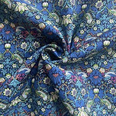 William Morris Strawberry Thief Painted Cotton Fabric for Sewing DIY BTHY 57″