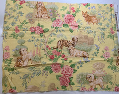 Spectrum Gallery Margarita Design Dog Fabric in Yellow 24 x 30