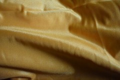 MUSTARD SOLID SHINY SEMI SHEER COTTON BLEND FABRIC 67X43 INCHES 1.8 YARDS
